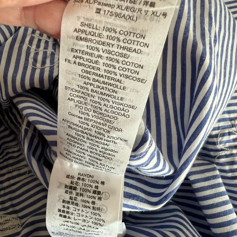 Tory Burch Blue and Pink Striped Midi Dress - Picture 10 of 16